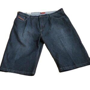 Harlem USA Mens Denim Jean Shorts Size 42 Dark Wash Casual Relaxed Fit Classic S
